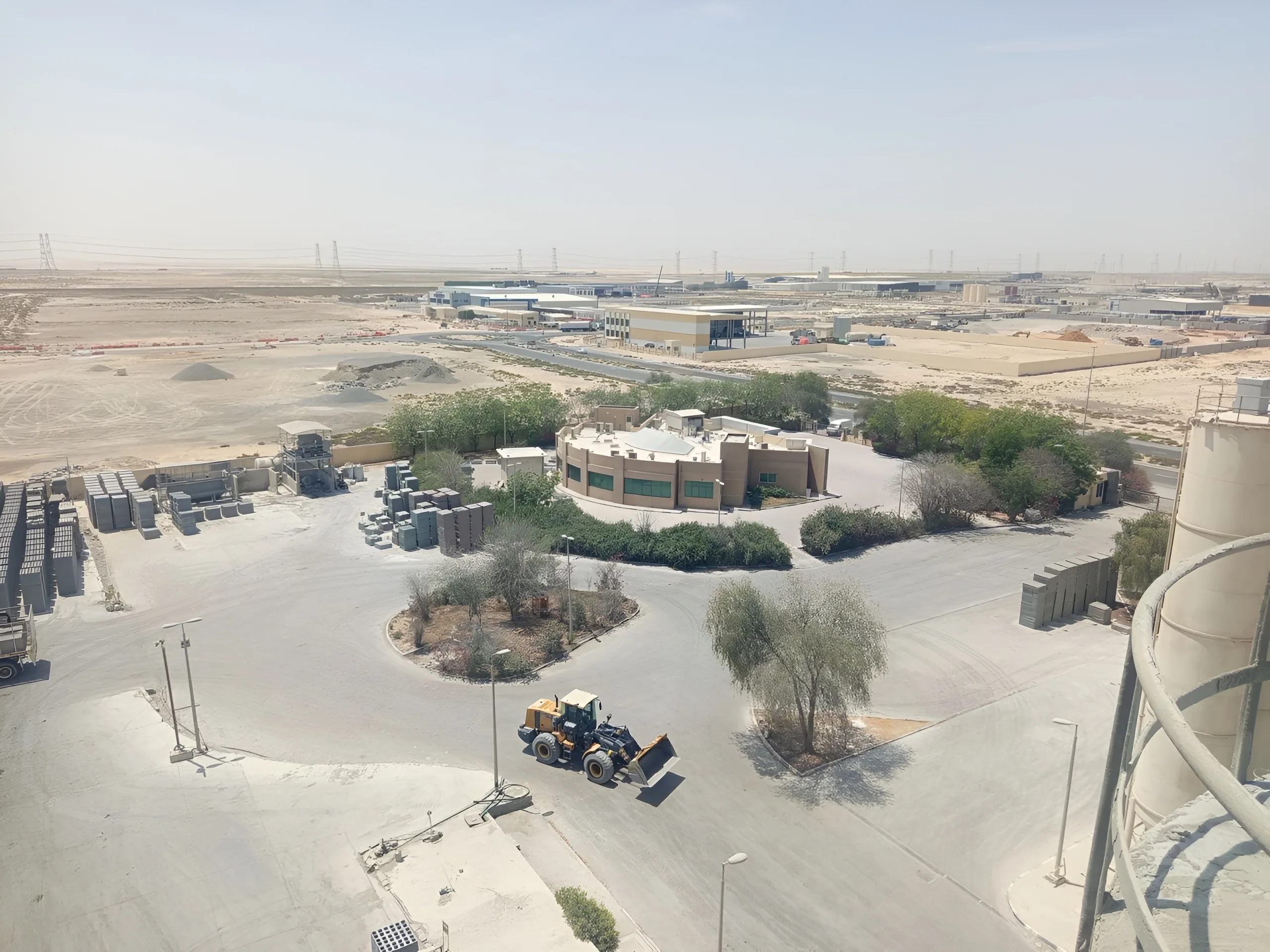 Aerial view of Solid Mix facility compound and operational yard